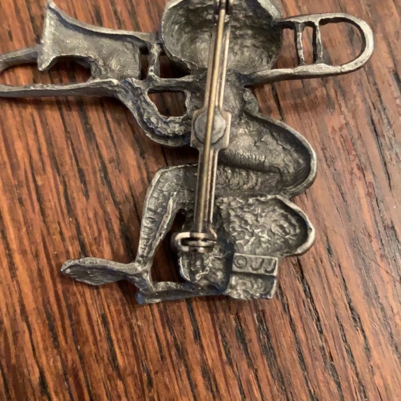 Vintage brooch, Frog playing trombone - Picture 3 of 3